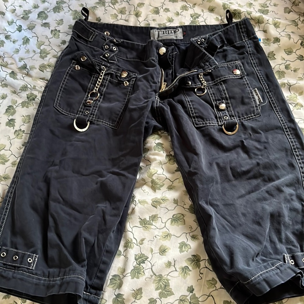 navy blue tripp nyc shorts